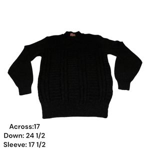 Wintuk USA Drummond Black Vintage VTG Mens Sweater Grandpa Grandma Granny